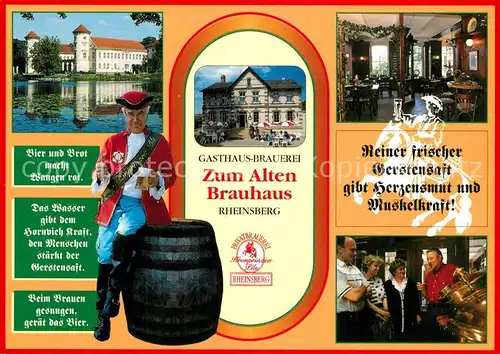 AK / Ansichtskarte Rheinsberg Schloss Gasthaus Brauerei Zum alten Brauhaus Restaurant Rheinsberg
