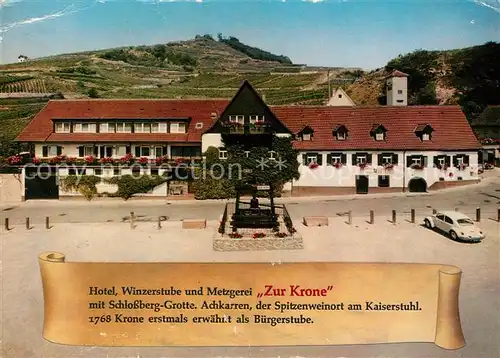 AK / Ansichtskarte Achkarren Hotel Winzerstube und Metzgerei Zur Krone Achkarren