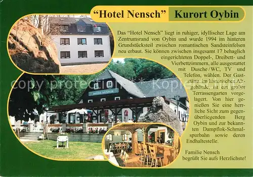 AK / Ansichtskarte Oybin Hotel Nensch mit Restaurant und Terrassengarten Oybin