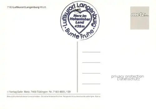 AK / Ansichtskarte Langenburg_Wuerttemberg Schlosshof Schloss Schlosscafe Feriendorf Roseneck Langenburg Wuerttemberg