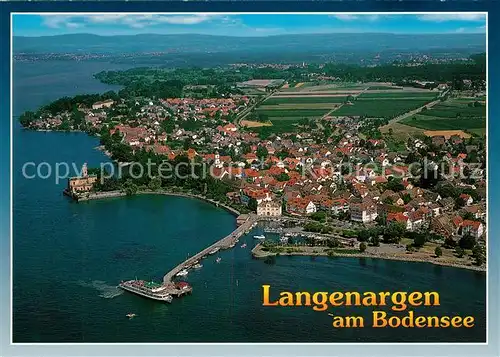 AK / Ansichtskarte Langenargen_Bodensee Fliegeraufnahme Langenargen Bodensee