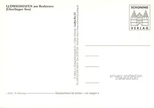 AK / Ansichtskarte Ludwigshafen_Bodensee Fliegeraufnahme Rathaus Kirche Seepartie Ludwigshafen Bodensee