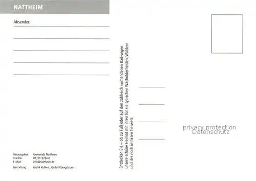 AK / Ansichtskarte Nattenheim Hallenbad Springbrunnen Kirche Panorama Nattenheim