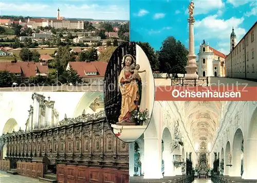 AK / Ansichtskarte Ochsenhausen Kloster Inneres Saeule Marienfigur Ochsenhausen