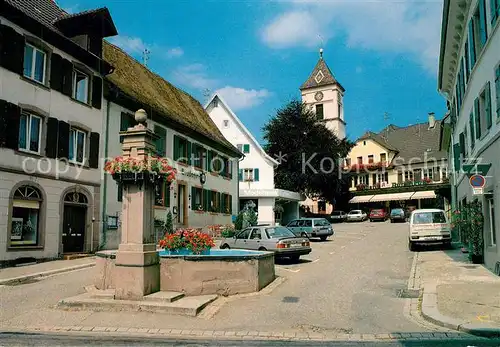 AK / Ansichtskarte Kandern Brunnen Rathaus Kandern