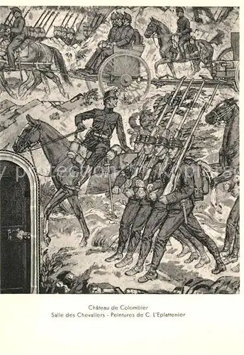 AK / Ansichtskarte Colombier_NE Chateau Salle des Chevaoers  Colombier NE