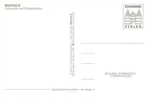 AK / Ansichtskarte Rostock_Mecklenburg Vorpommern Universitaet Fuenfgiebelhaus Rostock