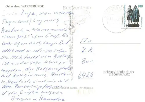 AK / Ansichtskarte Warnemuende_Ostseebad Leuchtturm Faehre Finncarriers Hotel Neptun Warnemuende_Ostseebad