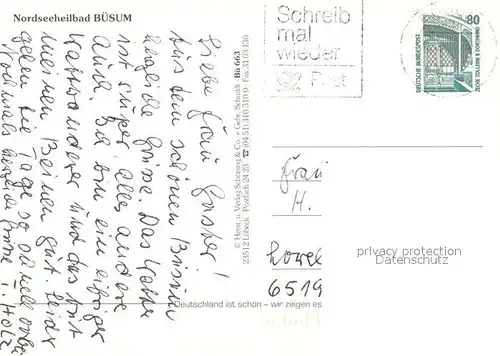 AK / Ansichtskarte Buesum_Nordseebad Fliegeraufnahme Strand Hafen Boot Hauke Buesum_Nordseebad