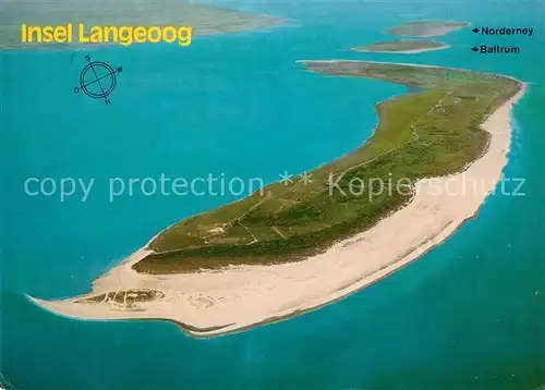 AK / Ansichtskarte Langeoog_Nordseebad Fliegeraufnahme Norderney Baltrum Langeoog_Nordseebad