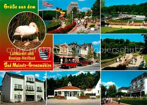 AK / Ansichtskarte Malente Gremsmuehlen Schwan Rathaus Hotel  Malente Gremsmuehlen