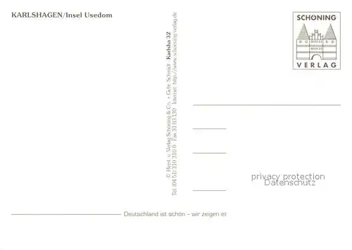 AK / Ansichtskarte Karlshagen Fliegeraufnahme Hafen Kirche  Karlshagen