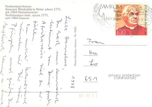 AK / Ansichtskarte Amrum Windmuehle  Amrum
