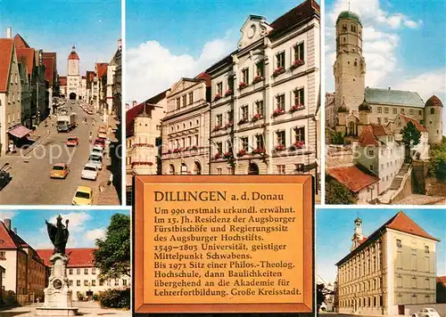 AK / Ansichtskarte Dillingen_Donau Denkmal Tor  Dillingen Donau
