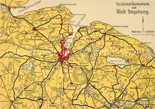 AK / Ansichtskarte Kiel Ortungskarte Preetz Eckernfoerde Kiel