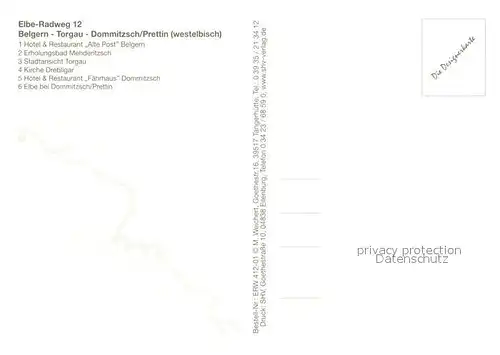 AK / Ansichtskarte Belgern_Elbe Hotel Alte Post Mehderitzsch Torgau Kirche Drebligar Belgern Elbe