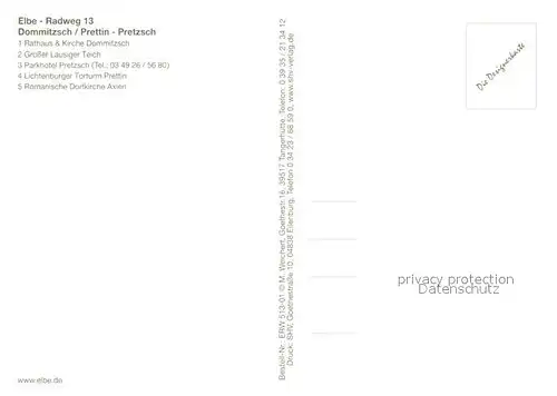 AK / Ansichtskarte Dommitzsch Rathaus Kirche Parkhotel Pretzsch  Dommitzsch