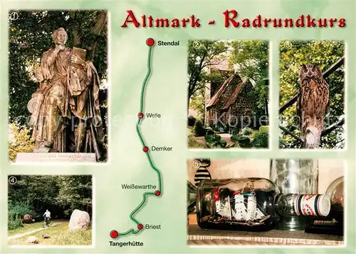 AK / Ansichtskarte Tangerhuette Winckelmann Denkmal Stendal Gutskirche Welle  Tangerhuette