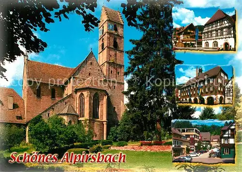AK / Ansichtskarte Alpirsbach Kloster Kirche Fachwerkhaeuser Kurstadt Klosterstadt im Schwarzwald Alpirsbach