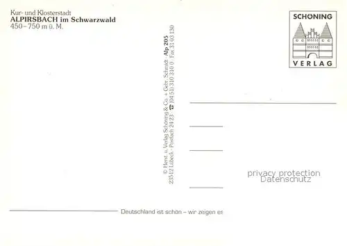 AK / Ansichtskarte Alpirsbach Klosterkirche Museum fuer Stadtgeschichte Fachwerk Luftkurort Wintersportplatz im Schwarzwald Alpirsbach