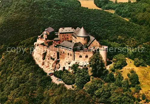 AK / Ansichtskarte Waldeck_Edersee Schloss an der Edertalsperre Fliegeraufnahme Waldeck Edersee