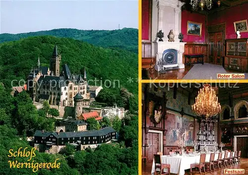 AK / Ansichtskarte Wernigerode_Harz Schloss Museum Roter Salon Festsaal Wernigerode Harz
