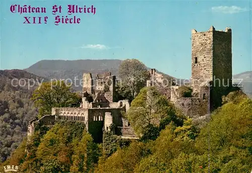 AK / Ansichtskarte Ribeauville_Haut_Rhin_Elsass Chateau Saint Ulrich Burgruine Ribeauville_Haut