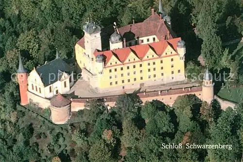 AK / Ansichtskarte Scheinfeld Schloss Schwarzenberg Fliegeraufnahme Scheinfeld