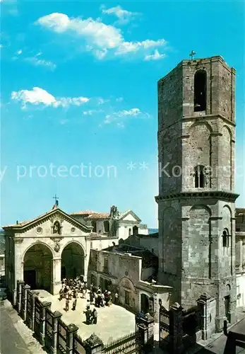 AK / Ansichtskarte Monte_Sant_Angelo Santuario di San Michele Arcangelo e campanile angioino del 1274 Kloster Monte_Sant_Angelo