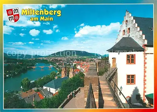 AK / Ansichtskarte Miltenberg_Main Panorama Blick von der Mildenburg Miltenberg Main