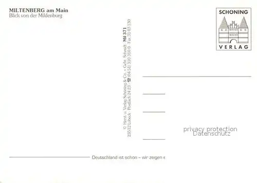 AK / Ansichtskarte Miltenberg_Main Panorama Blick von der Mildenburg Miltenberg Main