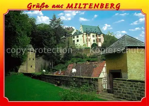 AK / Ansichtskarte Miltenberg_Main Blick vom Museumsgarten zur Mildenburg Miltenberg Main