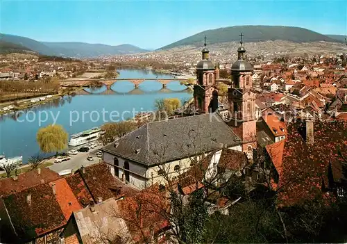 AK / Ansichtskarte Miltenberg_Main Stadtpanorama Kirche Mainbruecke Miltenberg Main