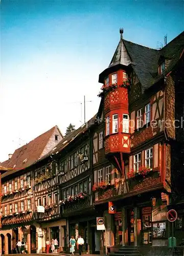 AK / Ansichtskarte Miltenberg_Main Hauptstrasse mit Fachwerkhaeusern Erker Miltenberg Main