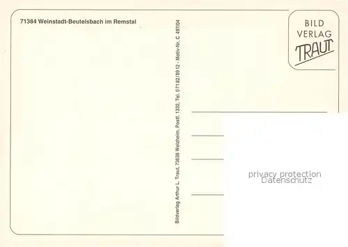 AK / Ansichtskarte Beutelsbach_Weinstadt Weinstadt im Remstal Stiftskirche Landgut Burg Marktplatz Rathaus Remstalkellerei Chronik Wappen Beutelsbach_Weinstadt