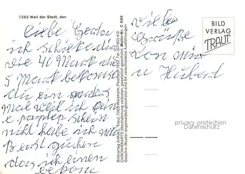 AK / Ansichtskarte Weil_der_Stadt Ortsansicht mit Kirche Marktplatz Brunnen Rathaus Chronik Wappen Weil_der_Stadt