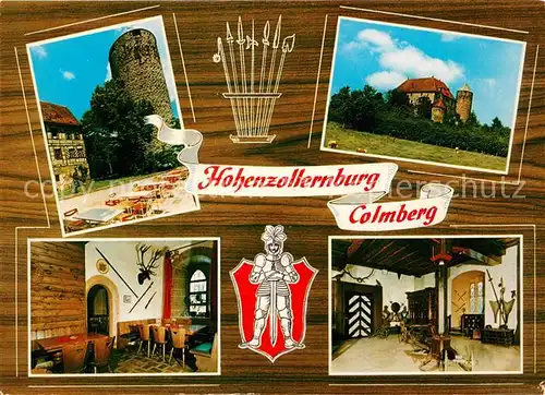 AK / Ansichtskarte Colmberg Hohenzollernburg Schloss Colmberg Hotel Pension Gaststaette Wappen Colmberg