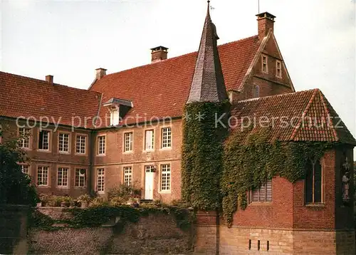 AK / Ansichtskarte Muenster_Westfalen Burg Huelshoff Wasserschloss Geburtshaus der Dichterin Annette Droste zu Huelshoff Muenster_Westfalen