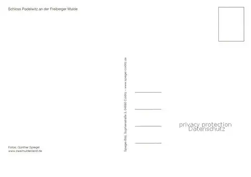 AK / Ansichtskarte Podelwitz Wasserschloss an der Freiberger Mulde Podelwitz