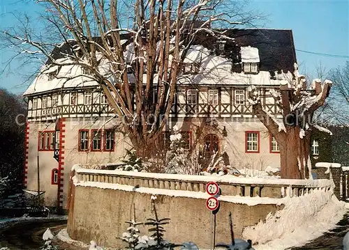 AK / Ansichtskarte Lengefeld_Erzgebirge Schloss Rauenstein im Winter Lengefeld Erzgebirge