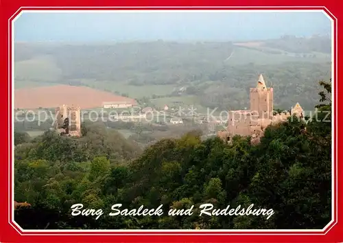 AK / Ansichtskarte Bad_Koesen Panorama Burg Saaleck und Rudelsburg Bad_Koesen