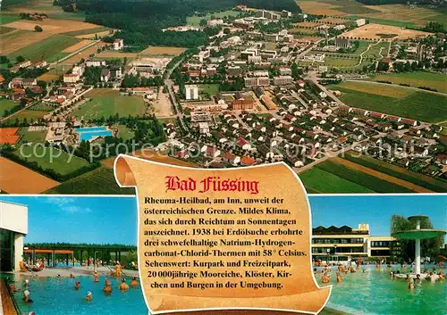 AK / Ansichtskarte Bad_Fuessing Thermalbad Fliegeraufnahme Bad_Fuessing