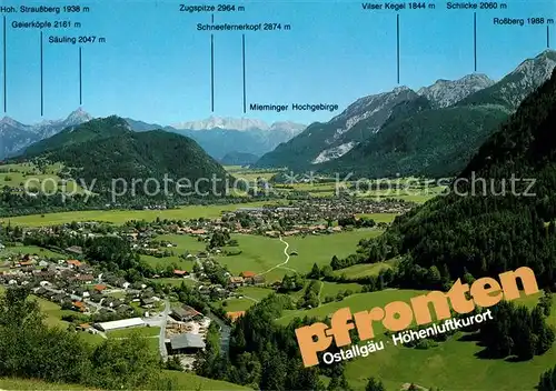 AK / Ansichtskarte Pfronten Panorama Hoehenluftkurort Alpen Pfronten