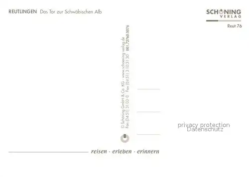 AK / Ansichtskarte Reutlingen_Tuebingen Innenstadt Tuebinger Tor Kirchturm Fachwerkhaus Brunnen Tor zur Schwaebischen Alb Reutlingen Tuebingen