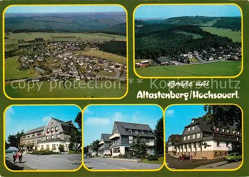 AK / Ansichtskarte Altastenberg Fliegeraufnahmen Strassenpartien Hotel Altastenberg