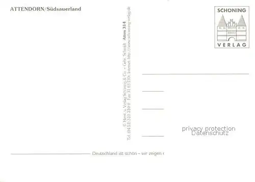 AK / Ansichtskarte Attendorn Kirche Plastik Runder Turm Glocke Wasserstrasse Attendorn