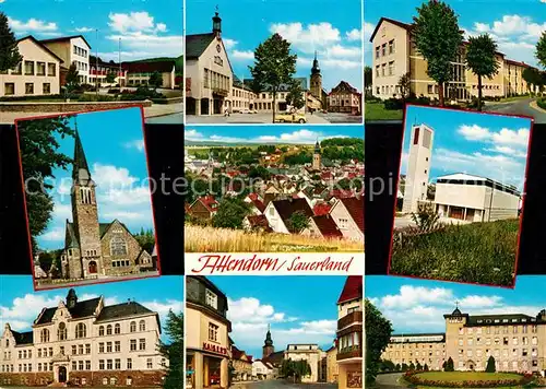 AK / Ansichtskarte Attendorn Teilansichten Panorama Schloss Kirchen Attendorn