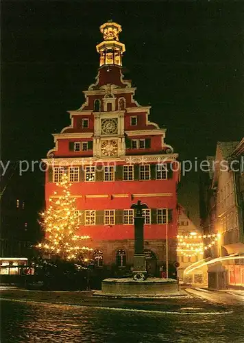 AK / Ansichtskarte Esslingen_Neckar Altes Rathaus zur Weihnachtszeit Esslingen Neckar