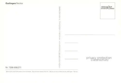 AK / Ansichtskarte Esslingen_Neckar Schelztor Postmichel Brunnen Altes Rathaus Rueckseite Burg Esslingen Neckar