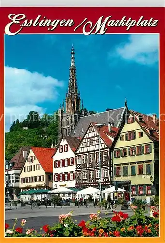 AK / Ansichtskarte Esslingen_Neckar Marktplatz Kirche Esslingen Neckar